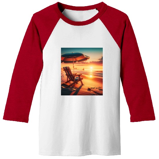 sunset beach Baseball Tees