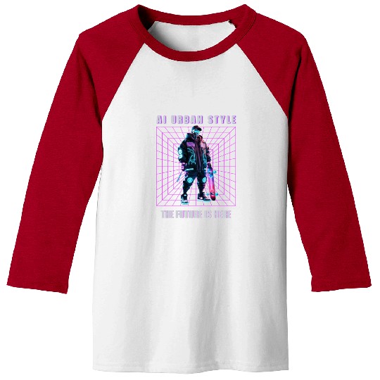 "AI URBAN STYLE : The future is here" Baseball Tees