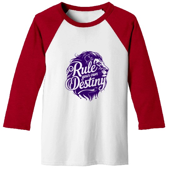 Rule Your Destiny Lion art & Design Baseball Tees
