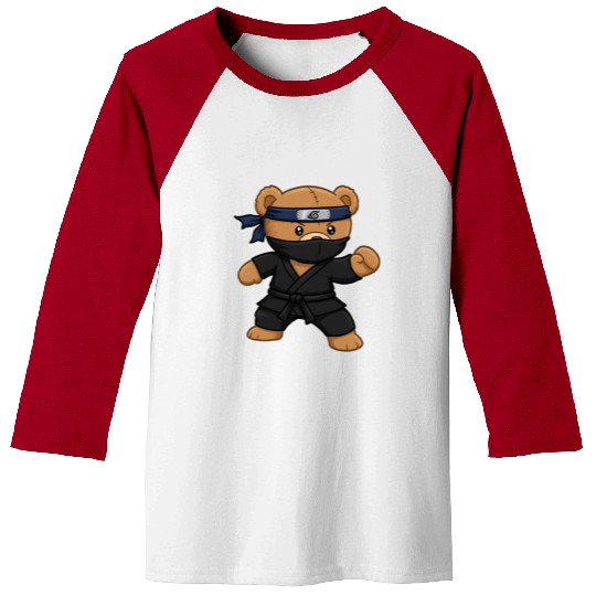 Teddy bear ninja Baseball Tees