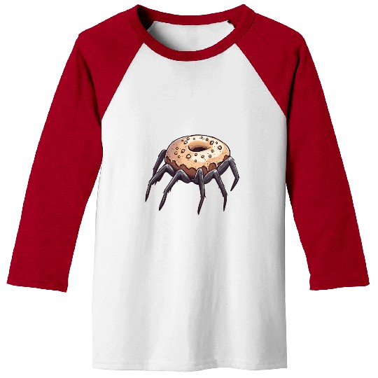 Donut Spider Funny Creative Motif Baseball Tees