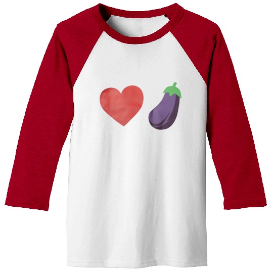 Love Eggplant Funny Gay LGBTQ Pride Baseball Tees