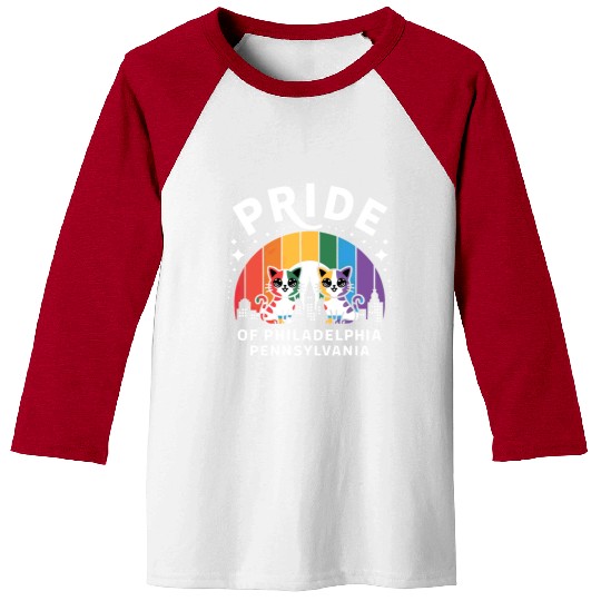Pride of Philadelphia City Pennsylvania USA Rainbo Baseball Tees