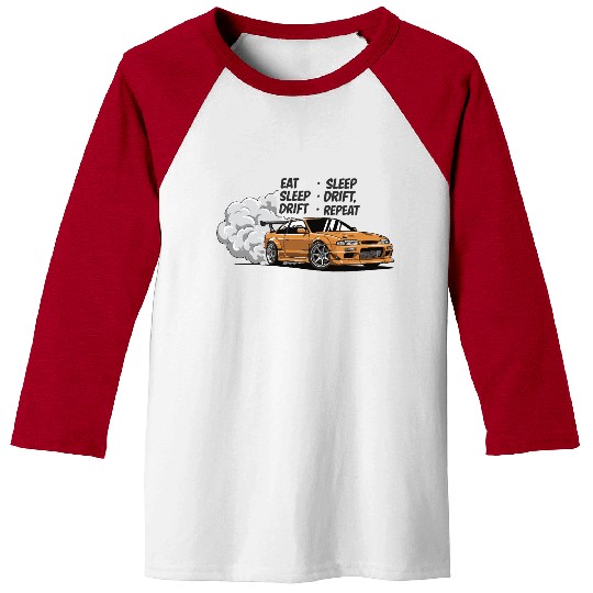 Eat Sleep Drift Repeat Baseball Tees – Neon JDM Car Raci