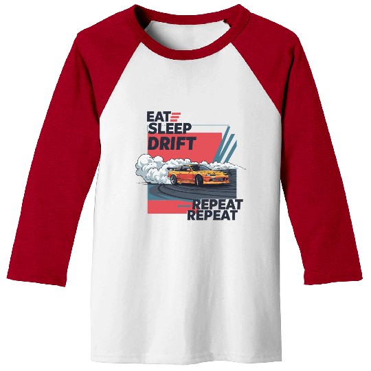 Eat Sleep Drift Repeat Baseball Tees – Neon JDM Car Raci