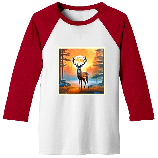 Golden Deer Twilight Peak Baseball Tees
