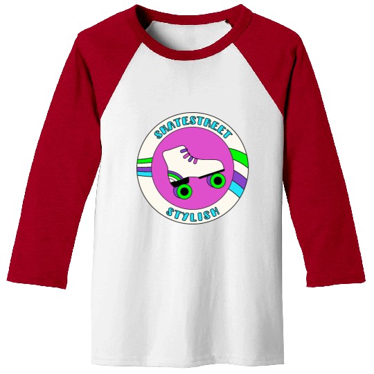 Skate In a Style Funny Design Baseball Tees