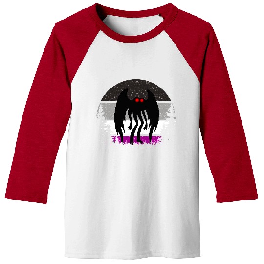 Retro ACE Mothman Asexual Pride Point pleasant Cry Baseball Tees