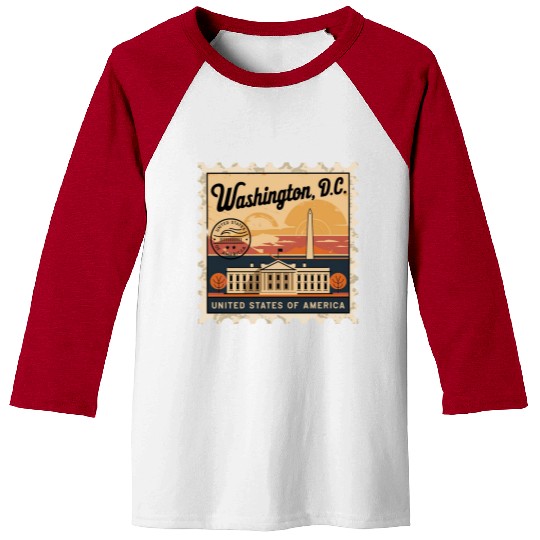 Washington DC Souvenir and Political Gift Idea Baseball Tees