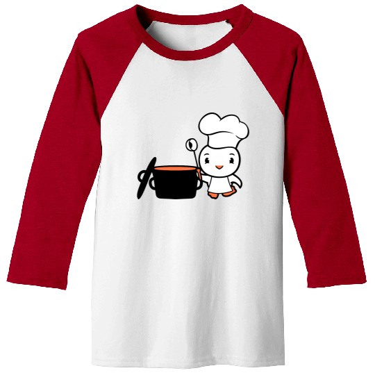 Bird Chef Cooking Pot Duck Delicious Hunger Food Baseball Tees