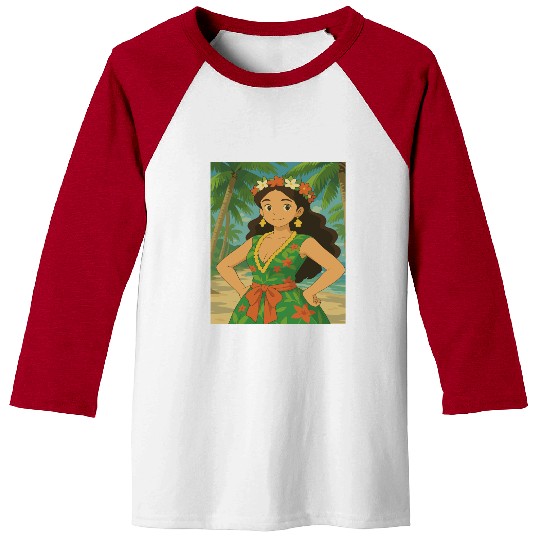 Samoa girl Island Beauty: A Tropical Spirit Baseball Tees