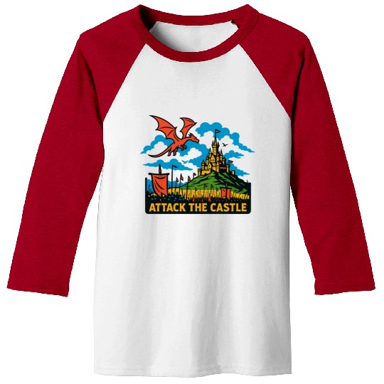 Medieval Knight, Wizard and Monster Baseball Tees