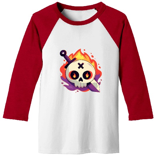 skull Baseball Tees