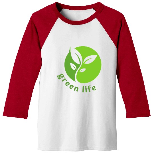 Green Life – Eco-Friendly Nature Leaf Baseball Tees