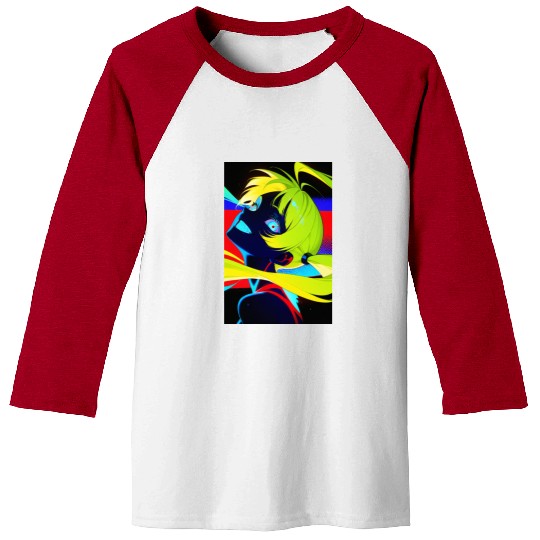 Neon Cyberpunk Anime Aesthetic Baseball Tees