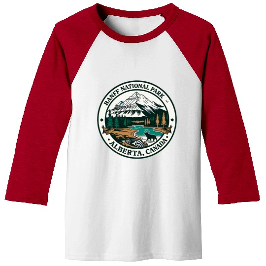 Banff National Park Alberta Canada Baseball Tees