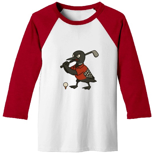 Angry Golf Loon Baseball Tees