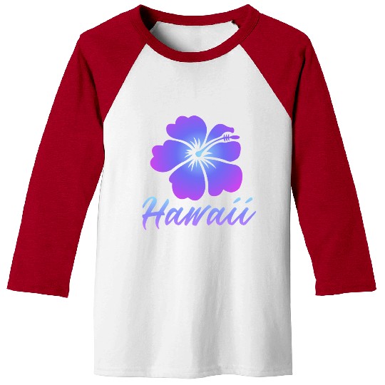 Hawaii Hibiscus Baseball Tees