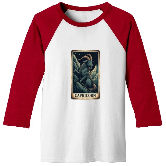 Zodiac Card Capricorn Baseball Tees