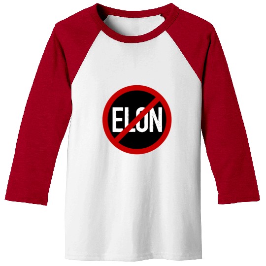 Anti Elon Musk Bumper Fascist prohibition sign Baseball Tees