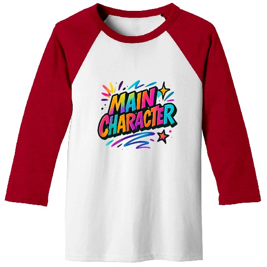 Main Character Energy Baseball Tees – Colorful Graffiti St
