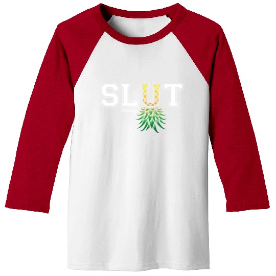 Upside Down Pineapple Hotwife Swinger Open Baseball Tees
