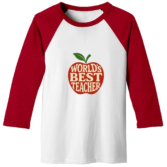 Worlds Best Teacher Baseball Tees