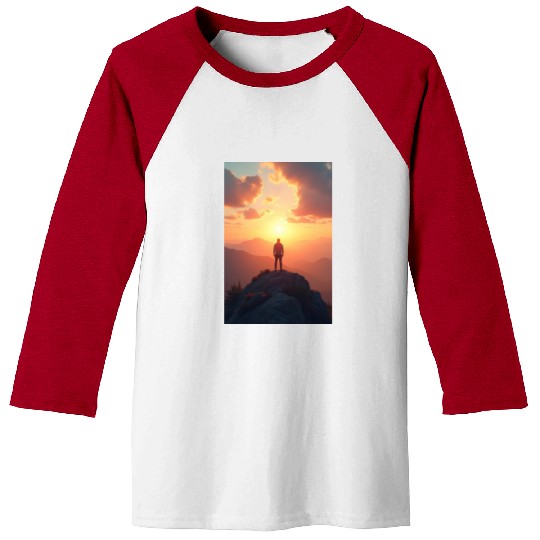 Summit of Dawn Embrace the Horizon Baseball Tees