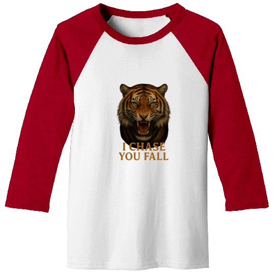 "I Chase – You Fall | Fierce Roaring Tiger Graphic Baseball Tees