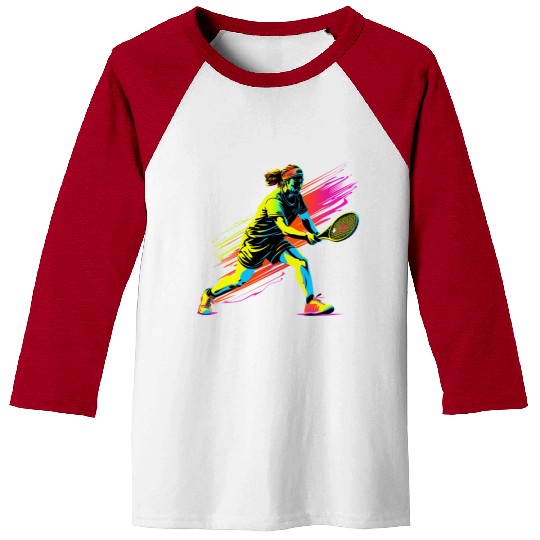 Tennis Player 90s Style Baseball Tees