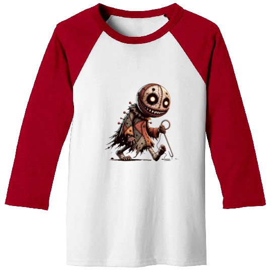 Haunted Rag Doll – Creepy Patchwork Puppet Baseball Tees