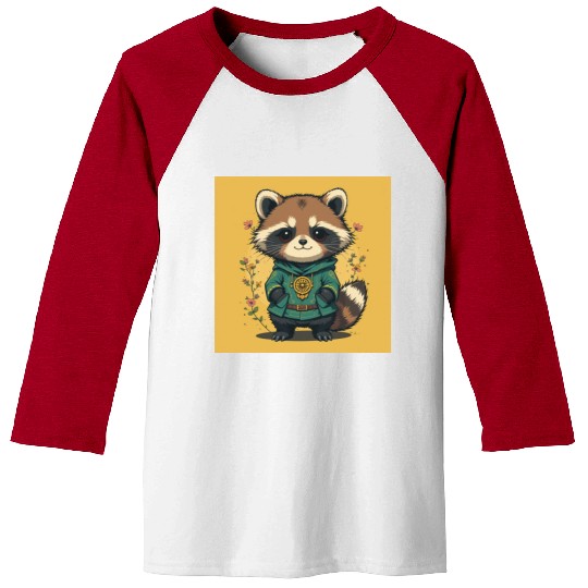 Forest Guardian Raccoon Baseball Tees