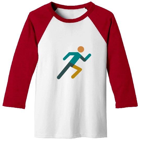 Running Icon – Minimalist Runner Design Baseball Tees