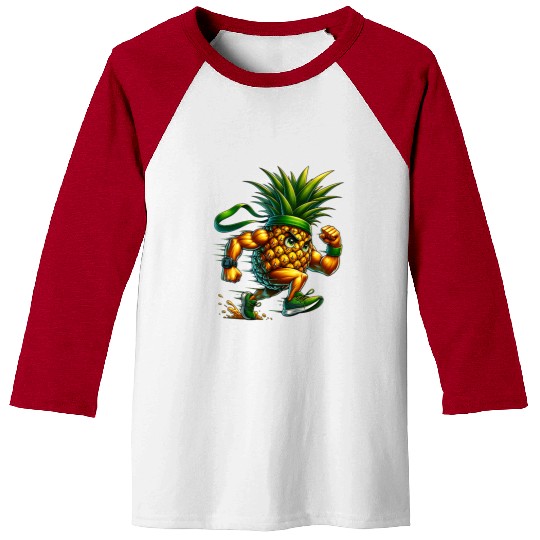 Pineapple Power Runner – Full Sprint Energy Burst Baseball Tees