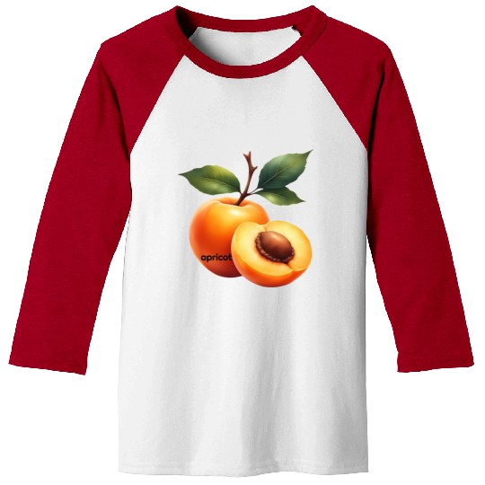 Apricot branch with green leaves Baseball Tees