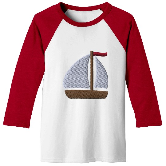 Sailboat embroidered Baseball Tees