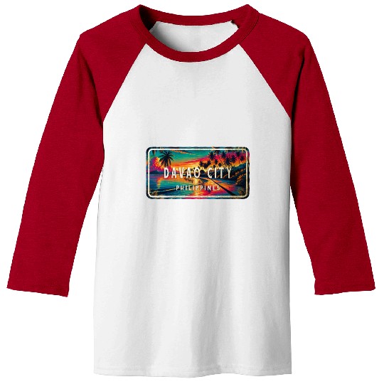 Davao City - Tropical Retro Baseball Tees