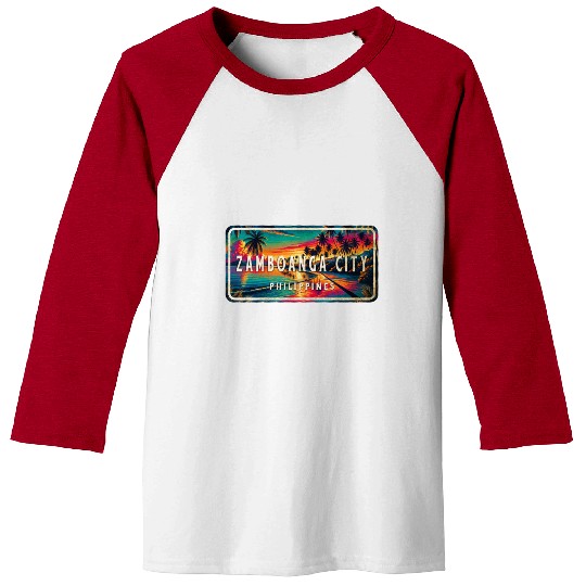 Zamboanga City - Tropical Retro Baseball Tees