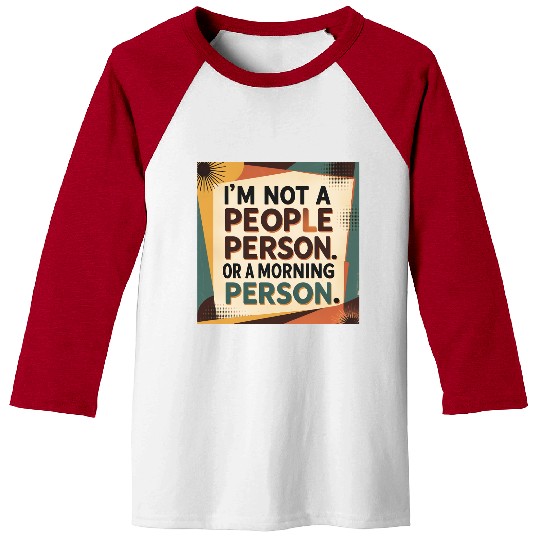 Retro Aesthetic Funny Quote Baseball Tees – Not a People