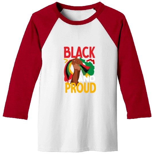 Juneteenth Black And Proud Baseball Tees