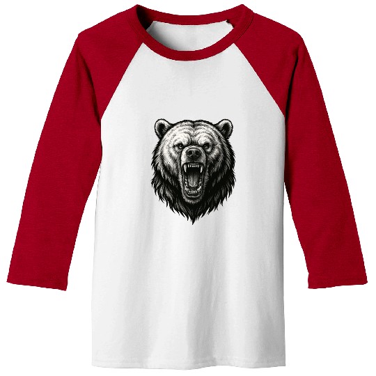Fierce Roaring Bear Head Baseball Tees – Bold Wilderness