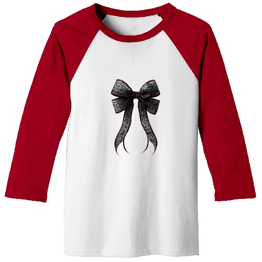 lace bow Baseball Tees