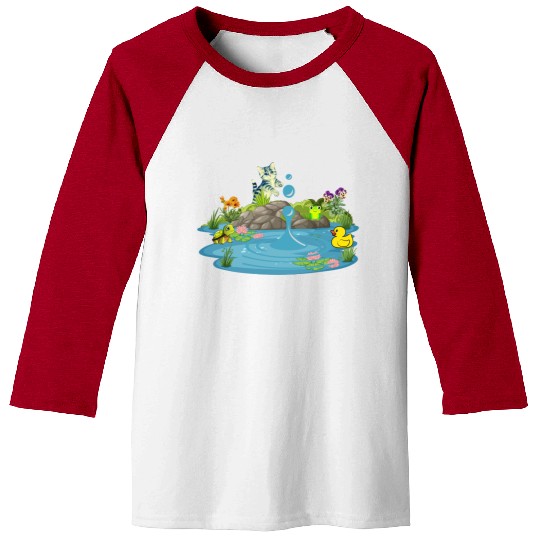 Life & Nature (At the pond) Baseball Tees