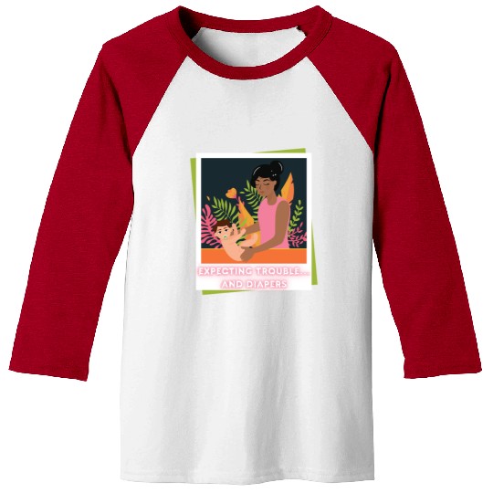 First Time Mom Vibes – Expecting Mother Baseball Tees