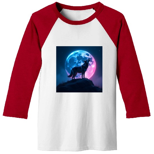 Howl of the Neon Moon Baseball Tees
