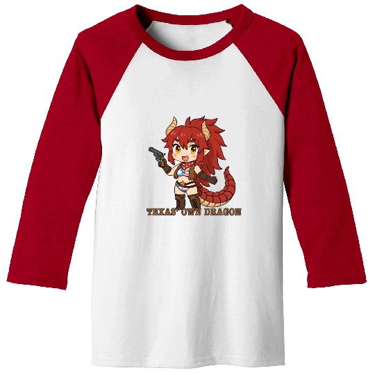 Texas' Own Dragon, Zentreya Chibi Sticker Design Baseball Tees