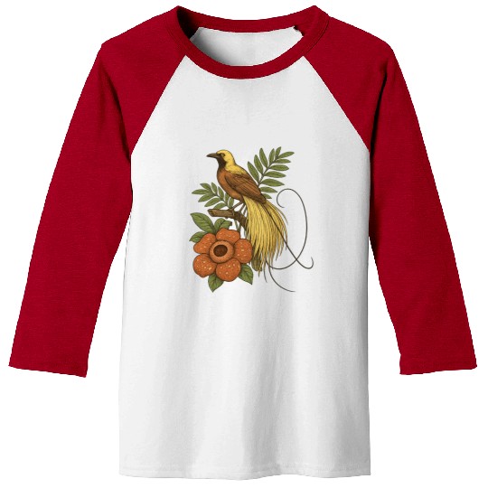 Bird of Paradise Rafflesia Baseball Tees
