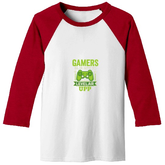 Gamers Don't Age, We Just Level Up - Embroidery Baseball Tees