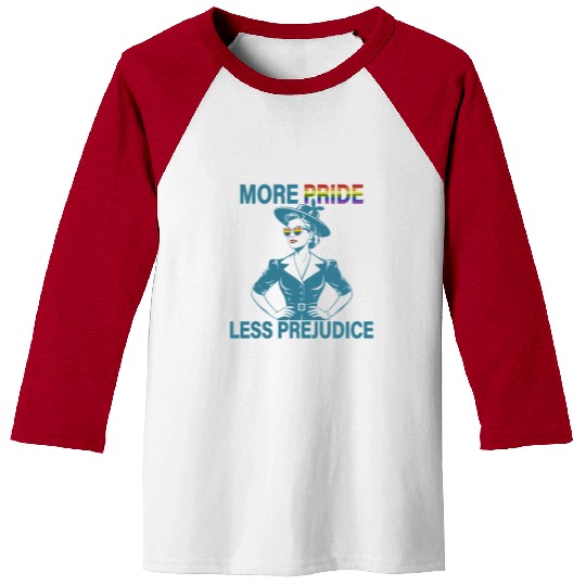 More Pride Less Prejudice Pride Month LGBTQ Baseball Tees