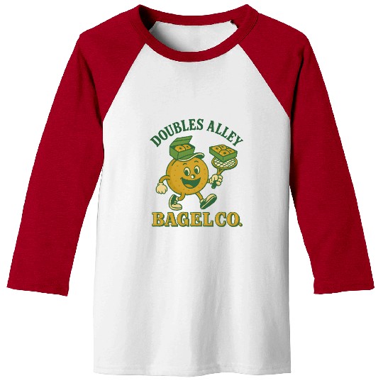 Funny Tennis Humor Baseball Tees - Doubles Alley Bagel Co.